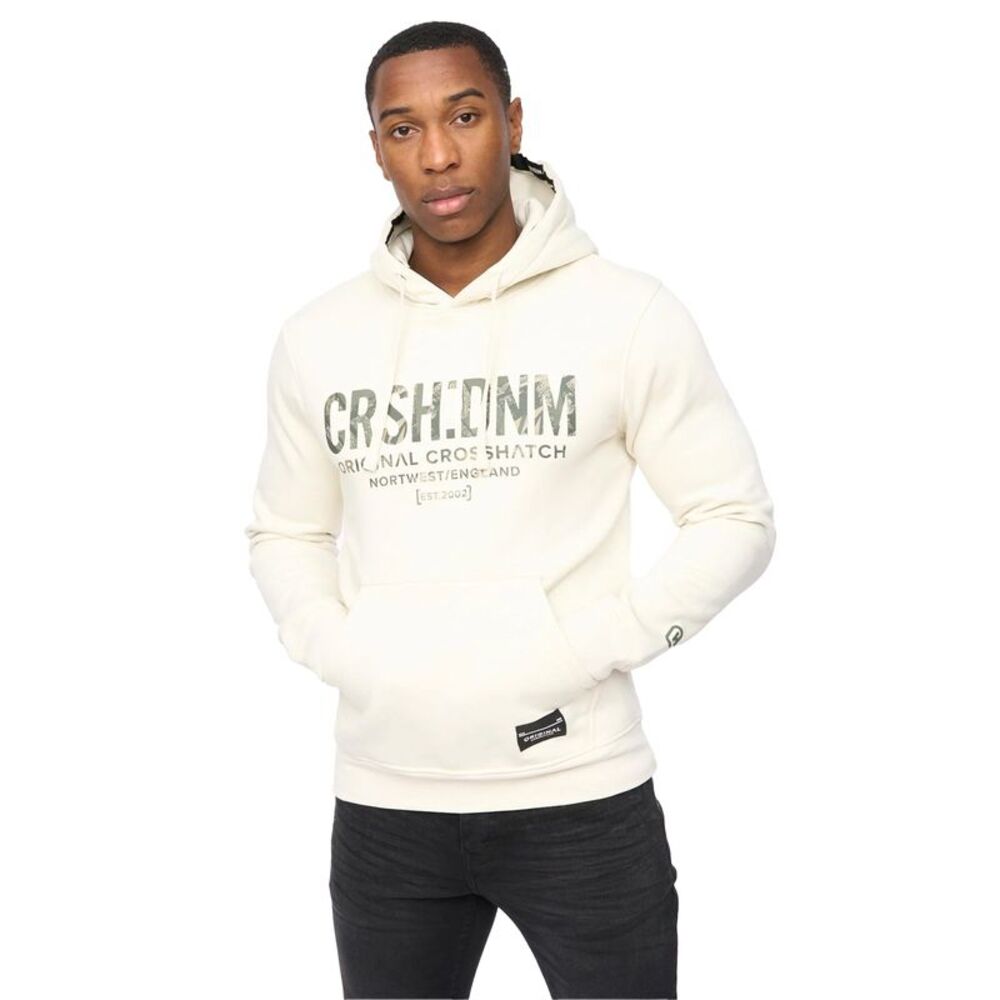 Crosshatch Mens Campbox Hoodie / Off White